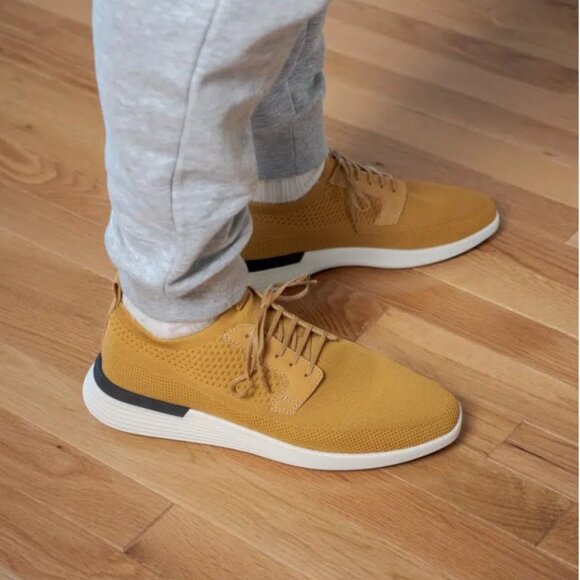 Wolf & Sheperd Men’s Size 11 Swift Knit Shoes Slip On Casual Derby Mustard - Picture 1 of 13